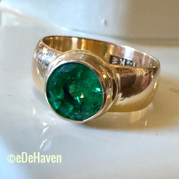 e.DeHaven Jewelry - E.DeHaven - 14k Emerald Ring